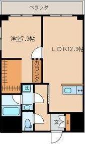 シルキーハイツ九段南2号館(1LDK/8階)の間取り写真