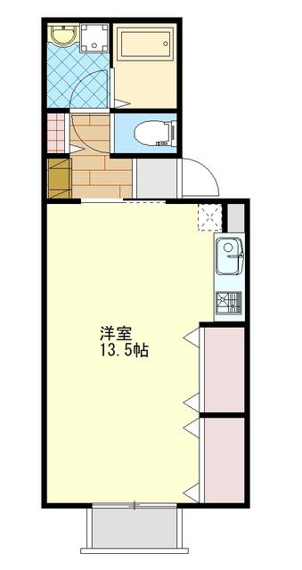 リビングタウン金池(ワンルーム/1階)の間取り写真