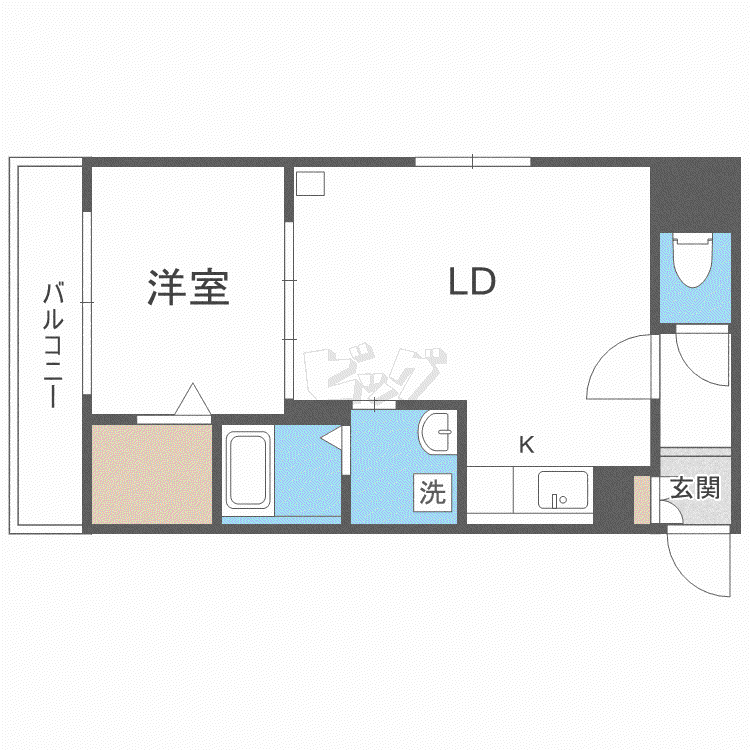 SENNA澄川(1LDK/4階)の間取り写真