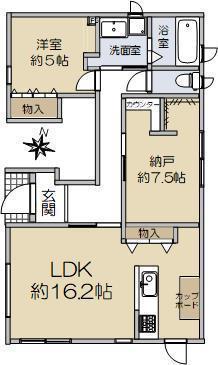 ハウスワイズ(1SLDK/1階)の間取り写真