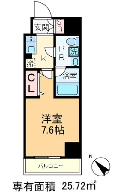 メインステージ十条II(1K/9階)の間取り写真