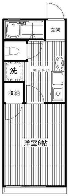 フジコーポ(1K/1階)の間取り写真