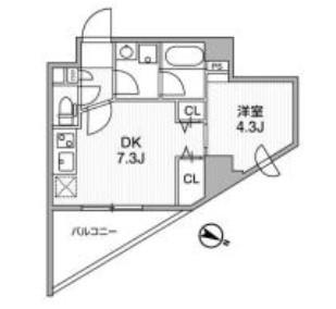 GRANDUO下北沢12 グランデュオ下北沢12(1DK/2階)の間取り写真