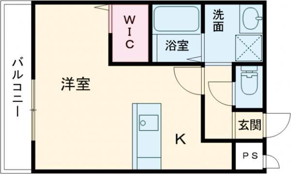 アンプルール茶谷(ワンルーム/2階)の間取り写真