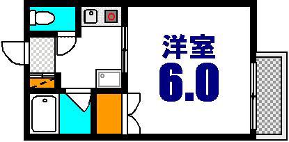 パークハイツ西蟹屋(1K/1階)の間取り写真
