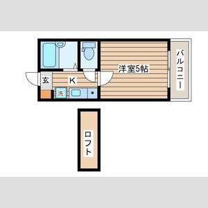 ベルシティ東仙台(1K/4階)の間取り写真