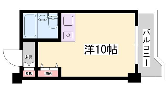 LUSTRE稲見(ワンルーム/3階)の間取り写真
