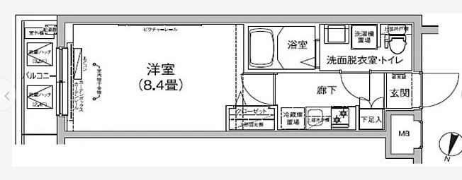 アイル プレミアム向島(1K/4階)の間取り写真