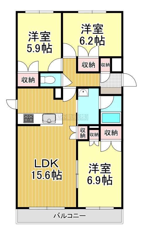 ジラソーレI(3LDK/1階)の間取り写真