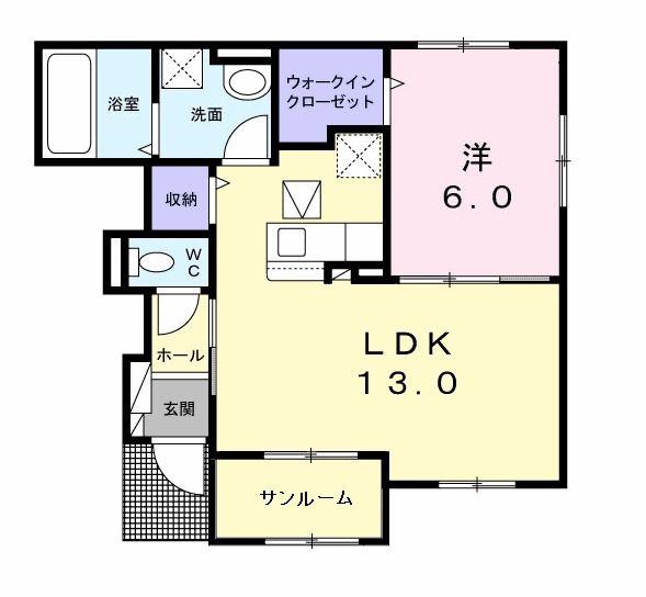 フラン ブリーズ(1LDK/1階)の間取り写真