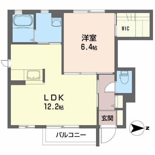 シャーメゾンAZZURRIA(1LDK/1階)の間取り写真