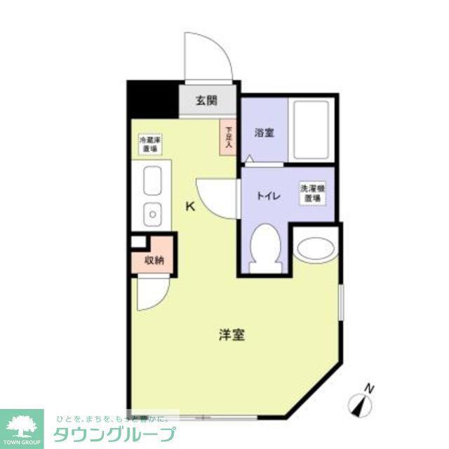 ブラン渋谷本町(ワンルーム/1階)の間取り写真