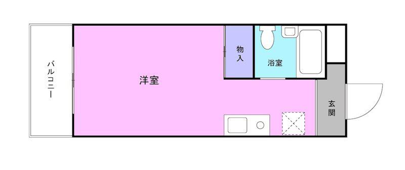 メゾンソレイユ(ワンルーム/1階)の間取り写真