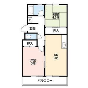 柏原農住団地S棟(2DK/2階)の間取り写真