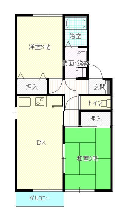 セジュールME(2DK/1階)の間取り写真