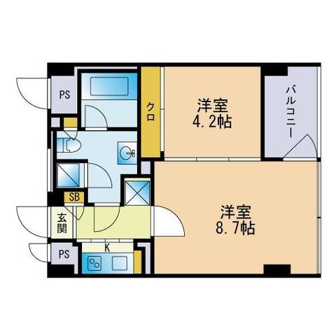 THE APARTMENT(1LDK/10階)の間取り写真