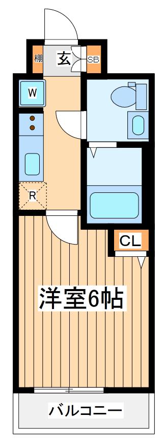 グロース西横浜(1K/7階)の間取り写真