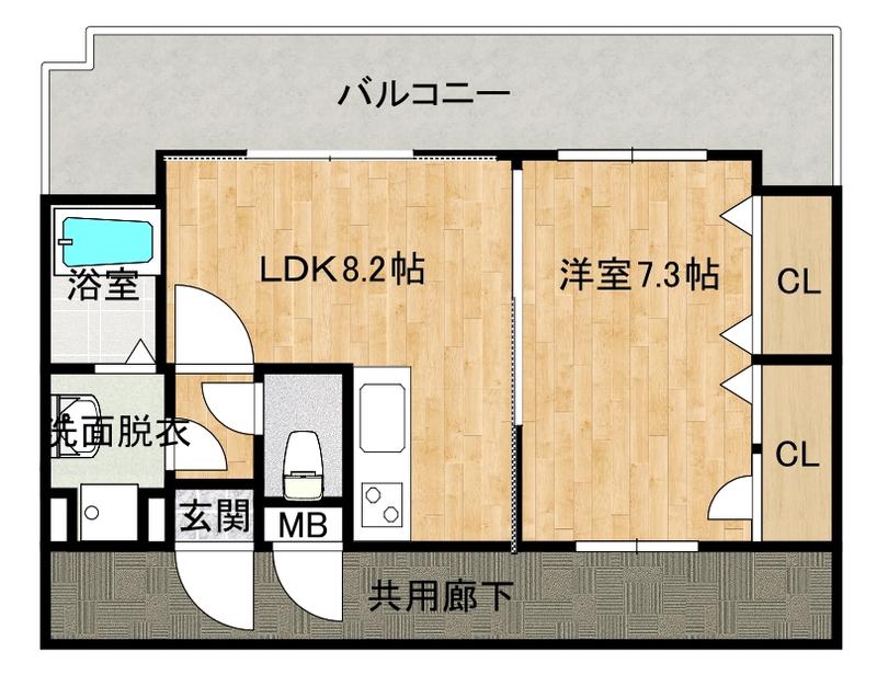 ザ・グレンリベット(1LDK/3階)の間取り写真