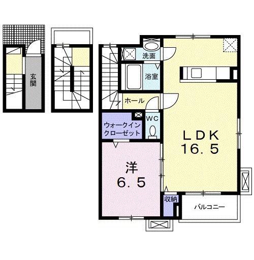 レガーメ II(1LDK/3階)の間取り写真
