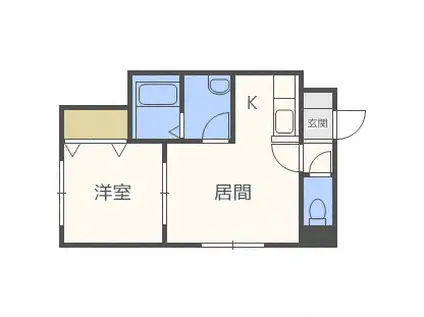 SUNTERRACE CASA I(1LDK/3階)の間取り写真