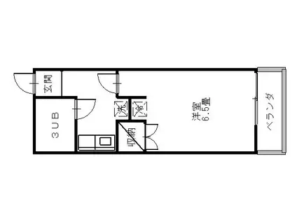 代栄パレスNO.35(1K/1階)の間取り写真