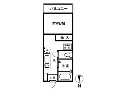 グレース橘(1K/3階)の間取り写真