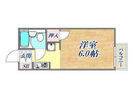 マノワールモンド(1K/2階)の間取り写真