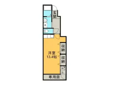 アヴァンセ下泉(1K/1階)の間取り写真