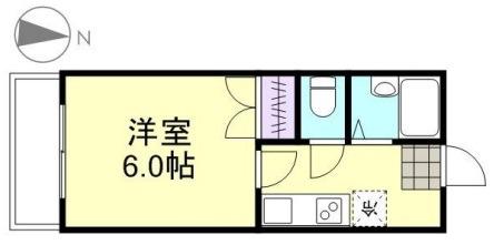 プリード倉敷(1K/5階)の間取り写真