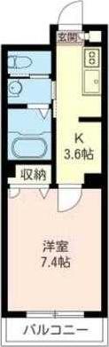パークイースト I(1K/3階)の間取り写真