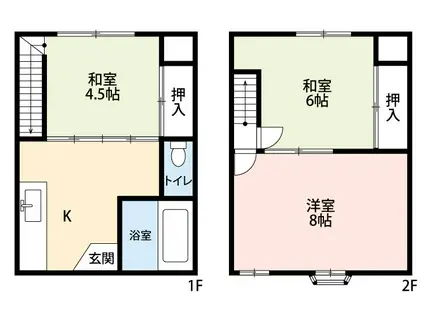 ビーラ・K(3DK/1階)の間取り写真