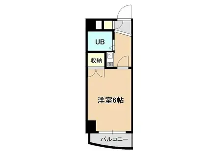 メーソン舟入(1K/4階)の間取り写真