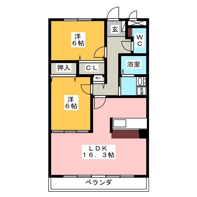 APRICOT SEED(2LDK/3階)の間取り写真