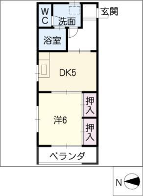 エクシブ池下(1DK/3階)の間取り写真