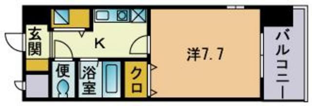 WEALTH21 YAOJI(1K/4階)の間取り写真