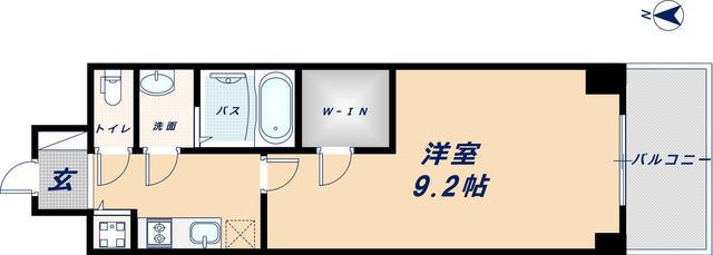 プレサンス江戸堀(1K/7階)の間取り写真