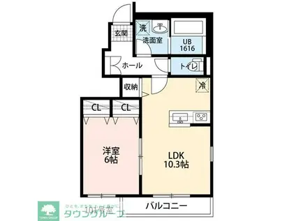 コントレイルI(1LDK/1階)の間取り写真