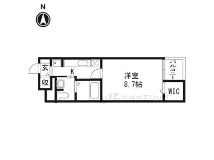 サウスピュア(1K/4階)の間取り写真