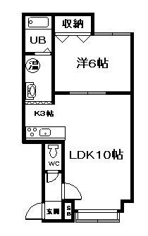 ファーレIII(1LDK/2階)の間取り写真