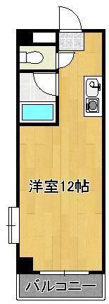 PLイースト千代ヶ崎(ワンルーム/1階)の間取り写真
