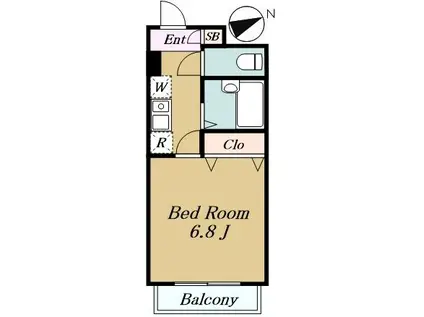 グランディルエスエイ(1K/2階)の間取り写真