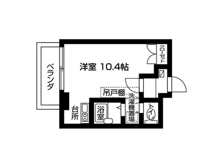 メゾン飯田橋(ワンルーム/1階)の間取り写真