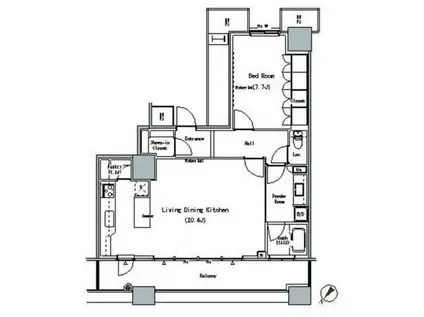 ザ 東京タワーズ ミッドタワー(1SLDK/30階)の間取り写真