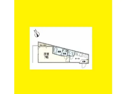 AILE上新庄(1K/2階)の間取り写真