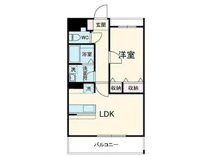 ル・レーヴ(1LDK/1階)の間取り写真