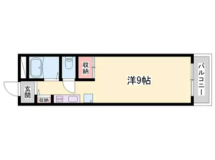 ラ・メゾンエスポワール(1K/3階)の間取り写真