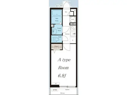 リブリ・ウンレーヴ(1K/1階)の間取り写真