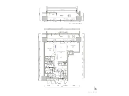 ザ・サンパーク小倉駅タワーレジデンス(2LDK/3階)の間取り写真