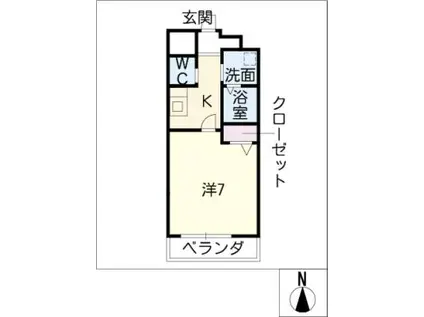 サニーコート(1K/3階)の間取り写真