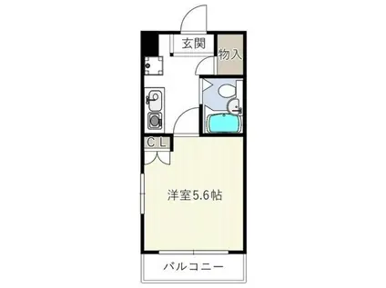 エスポアール川崎(1K/1階)の間取り写真